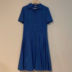 PUROTATTO Italian Blue midi dress Italy  42 US 6